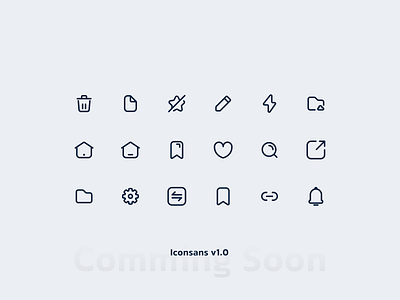 Iconsans v1.0 designicon folder heart home icon icondesign iconsans iconset pen save setting spark star trash ui userinterface