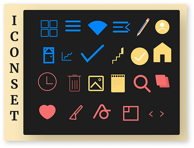 #DailyUI, Day-055 :- Icon Set concept dailyui dailyuichallenge design icon iconset ui
