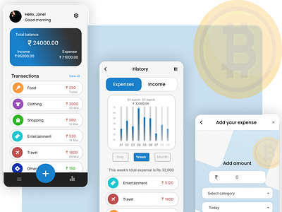 "Cash" - Expense tracker app communication tool design expensetracker figma hifi mobileapp moneytracker ui userinterface uxui