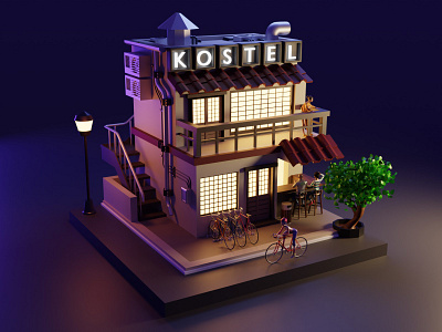 3D Building "Kostel" 3d