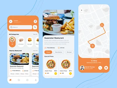Food delivery - Mobile app app app design delivery food food app food delivery food delivery app food delivery service food order mobile app mobile app design mobile design mobile ui