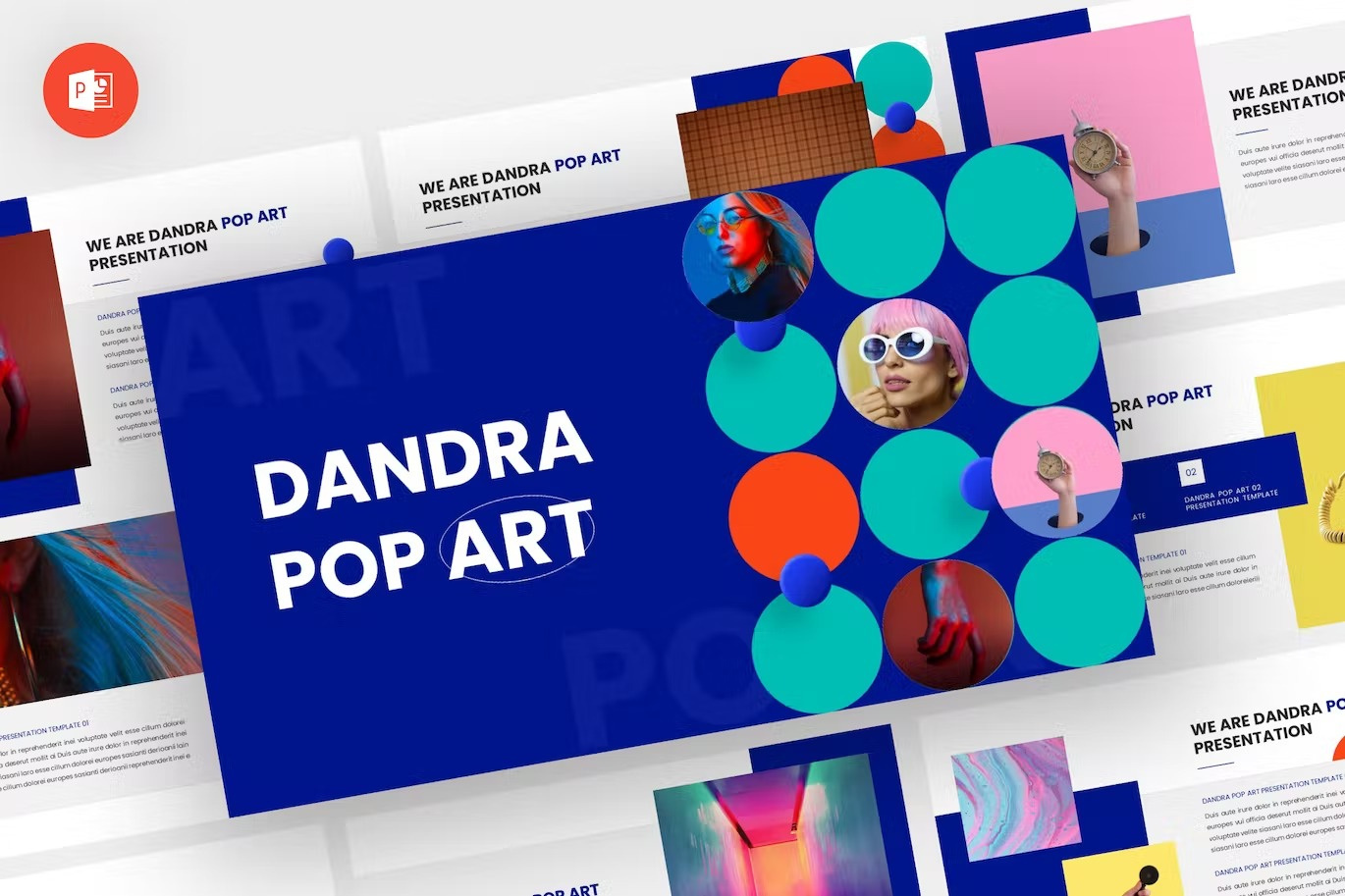 Dandra - Pop Art Powerpoint Template abstract annual business clean corporate download google slides keynote pitch pitch deck powerpoint powerpoint template pptx presentation presentation template professional slides template ui web