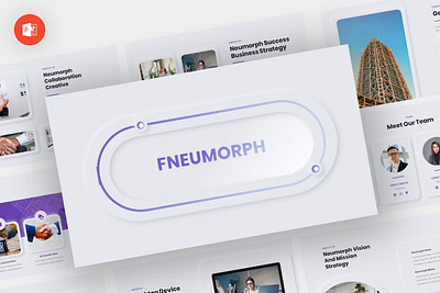 Fneumorph - Neumorph Powerpoint Template abstract annual business clean corporate download google slides keynote pitch pitch deck powerpoint powerpoint template pptx presentation presentation template professional slides template ui web