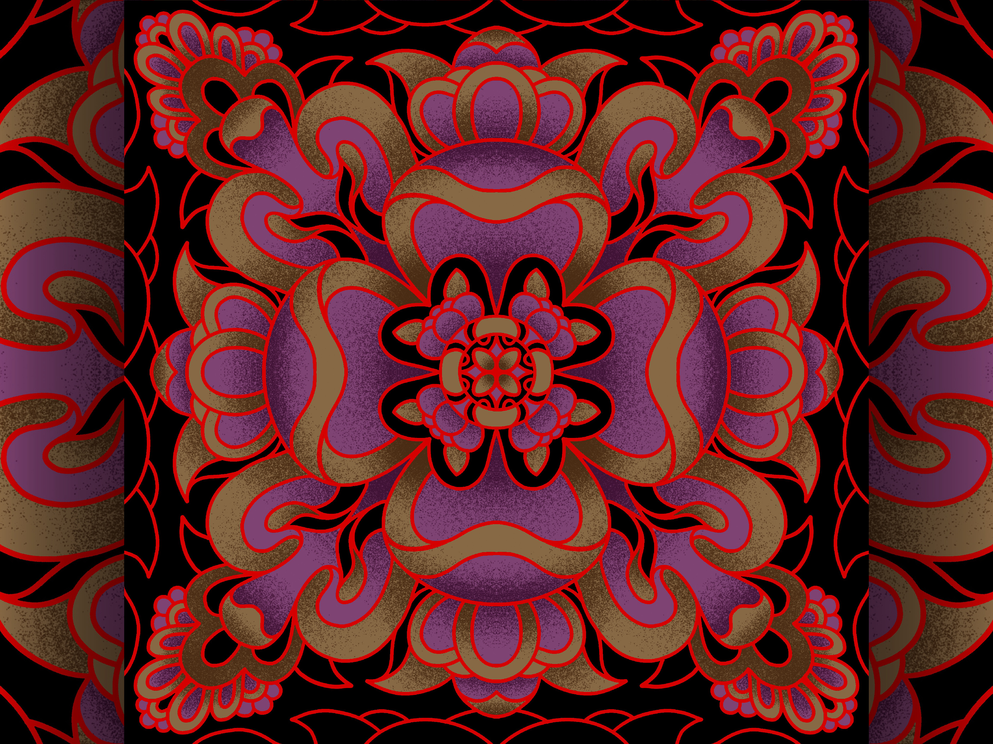 Bloom abstract floral flower graphic design illustration lines monoline symmetry