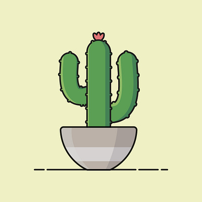 I'm glad, I pricked you! cactus design illustration illustrator