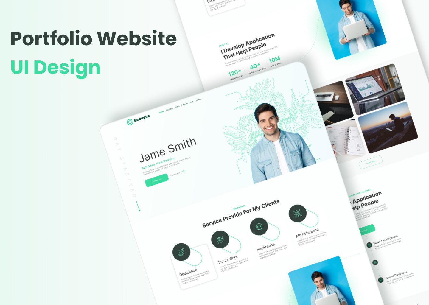 Portfolio Website UI Design by Mostafizur Rahaman on Dribbble