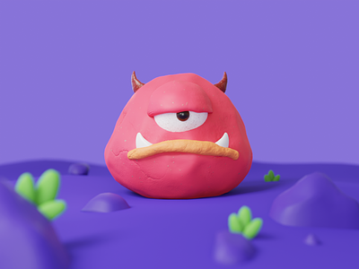 3D Cartoon Character Design-Clay Style 3d blender c4d cartoon clay style colorful design illustraion ip design monster