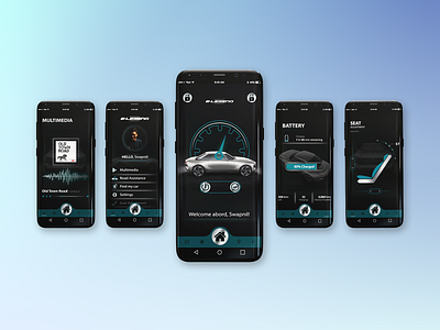 Car Mobile Application (Peugeot e-Legend Concept) animation app apple application branding car concept dashboard design graphic design icon illustration logo mobile product design ui ux vector watch