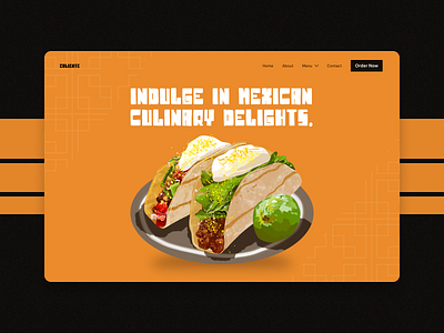 Landing Page | Caliente Mexican Restaurant black and orange website concept design figma figma design figma template food website landing page landing page design mexican restaurant website template template design ui ui design user interface design web design website design wireframe