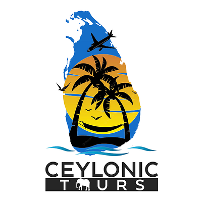 Logo for CEYLONIC TOURS, Tour Agency., Sri Lanka. branding design dsigners graphic design guide illustration logo pearl sri lanka tour tour agency vector