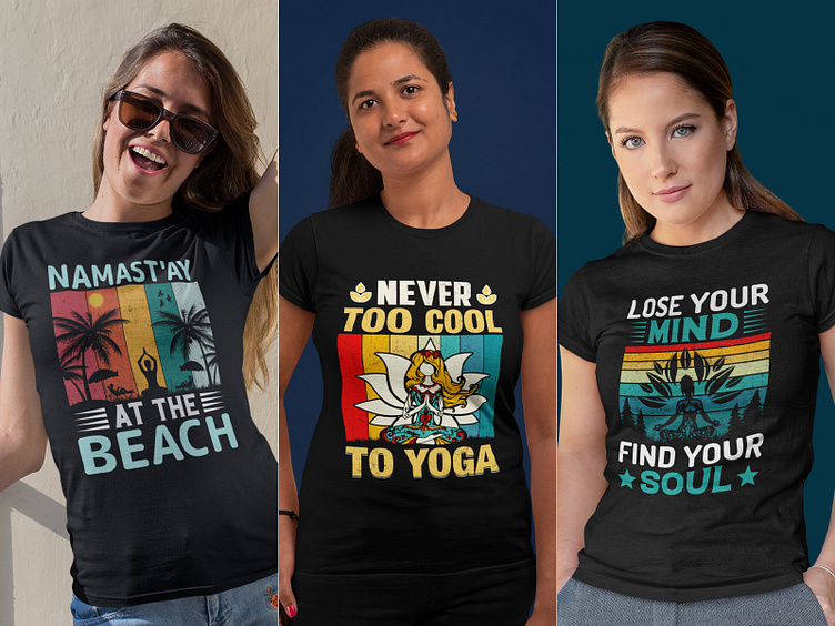 Yoga T shirt Design Bundle
