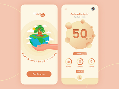 Carbon Footprint Tracker App appdesign branding design designertool designertools figma graphic design illustration logo ui uidesigner