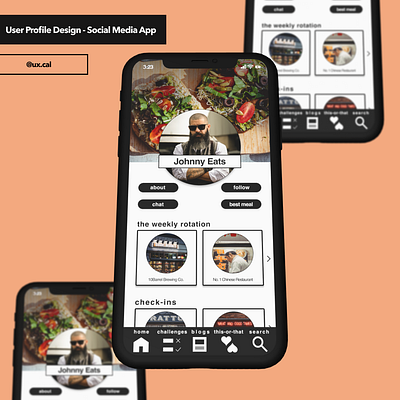 006 - User Profile (Foodie App) branding dailyui design figma ui user profile ux