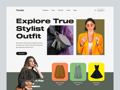 Fashion Website Landing Page cloth clothing ecommerce fashion fashion style fashion website landing page shop store style web website design women fashion