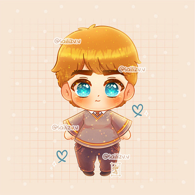 Ron Weasley - Fanart Kawaii by sailizv.v adorable adorable lovely artwork concept creative cute art design digitalart illustration