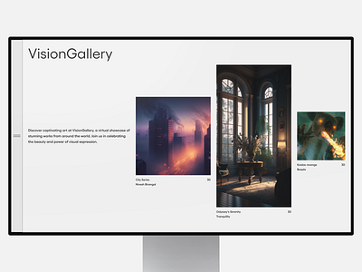 VisionGallery art gallery creative design gallery grid interaction design landing page layout minimal typograhpy ui ui design uiux user interface ux visual web web design webdesign website