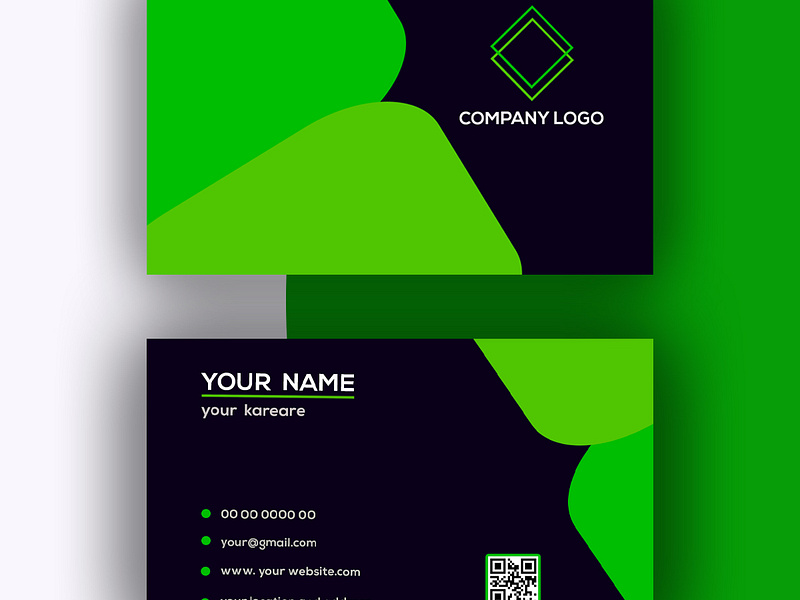 Green Visiting Card Design designs, themes, templates and downloadable ...