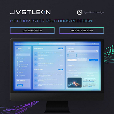 Meta Investor Relations Web Design branding clean design figma illustration logo ui ux vector webdesign