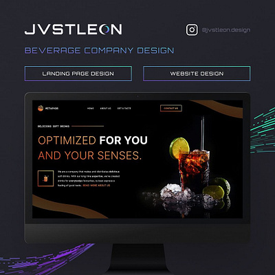 Beverage Company Web Design branding clean design figma illustration logo ui ux vector webdesign
