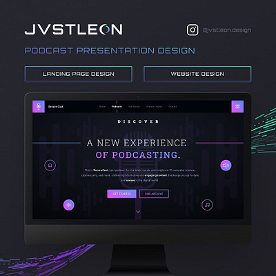 Podcast Presentation Web Design branding clean design figma illustration logo ui ux vector webdesign