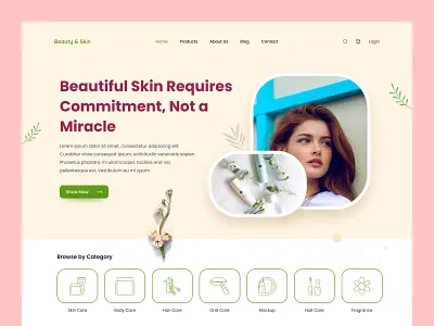 Beauty & Skin Care beauty skin care beauty skin care ui beauty skin care website beauty landing page beauty products beauty website landing page skin care landing skin care products skin care website uiux website