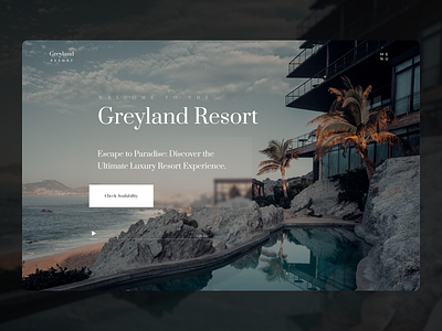 Greyland Resort - WEB Design design hotel lucasagency resort travel ui ux vocation web webdesign