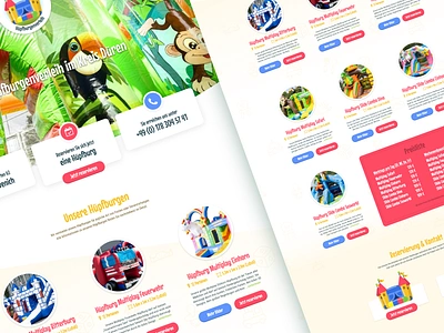 Bouncing Castle Website app branding design form graphic design illustration logo typography ui ux vector web webdesign website