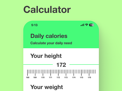 Calorie calculator 100daydesign app calculator calorie clear dailyui design figma ui uxui