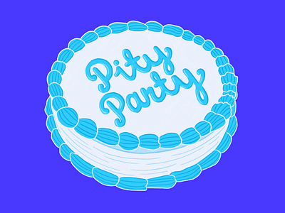 Pity Party cake icing illustration pity party typography