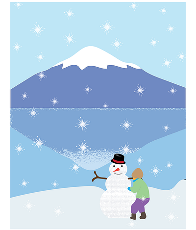 The Snowy Mountain design illustration