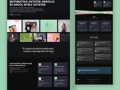 Private Teacher Web Design black dark ui design education figma hero section hungarian landingpage minimal teacher teaching ui ui design uidesign web design webflow