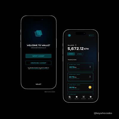 Web 3.0 Wallet Application UI android graphic design ios mobile ui web 3.0