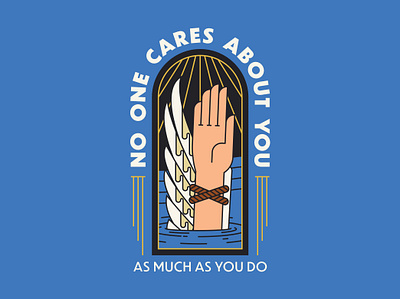 No One Cares About You badge badge design challenge close to the sun design design challenge icarus illustration no one cares