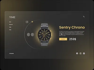 Watch Shop animation design ecommerce ui ux watch web