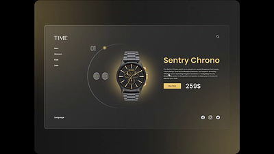 Watch Shop animation design ecommerce ui ux watch web