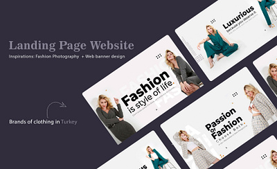 Fashion Landing Page Website Banner banner branding clothing brands design fashion fashion trends graphic design landing page logo photography web web banner design