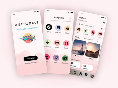 Travel Management Mobile Application Design app application design booking application branding design illustration interaction design landing page management application mobile application mockup travel app travel management ui ui design ux ux design