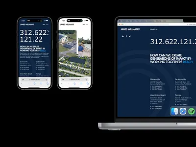 JAMES WILLIAMS® Construction new Behance Case app brand branding clean corporative design fachion illustration ios logo minimal mobile ui ux web website