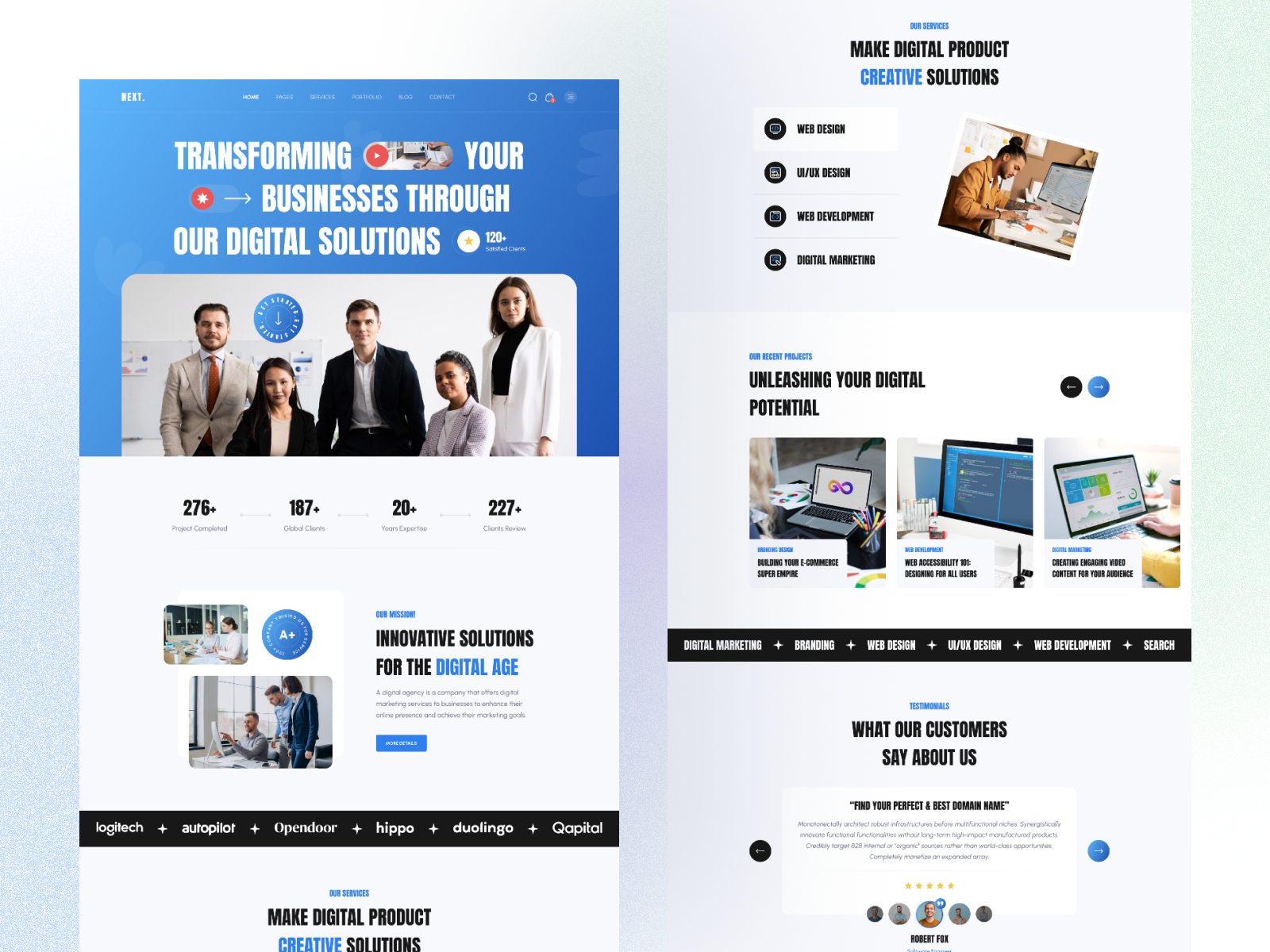 Example of Professional Website Design Solutions