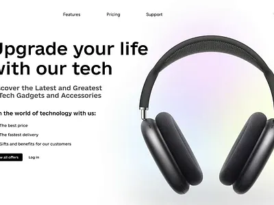 Hero section for a tech store animation graphic design hero section landing motion graphics site ui ui design ux design web design web site