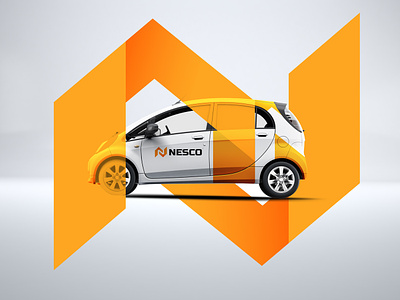Nesco branding design initial logo