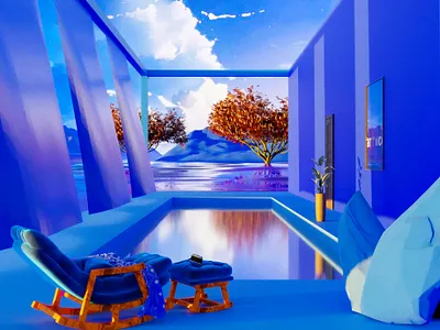 Make Art for Us 3d 3d illustration architecture art artwork blender branding colors conceptart digitalartwork fantasy fantasyart illustration interior metaverse modeling modern render rendering stylize