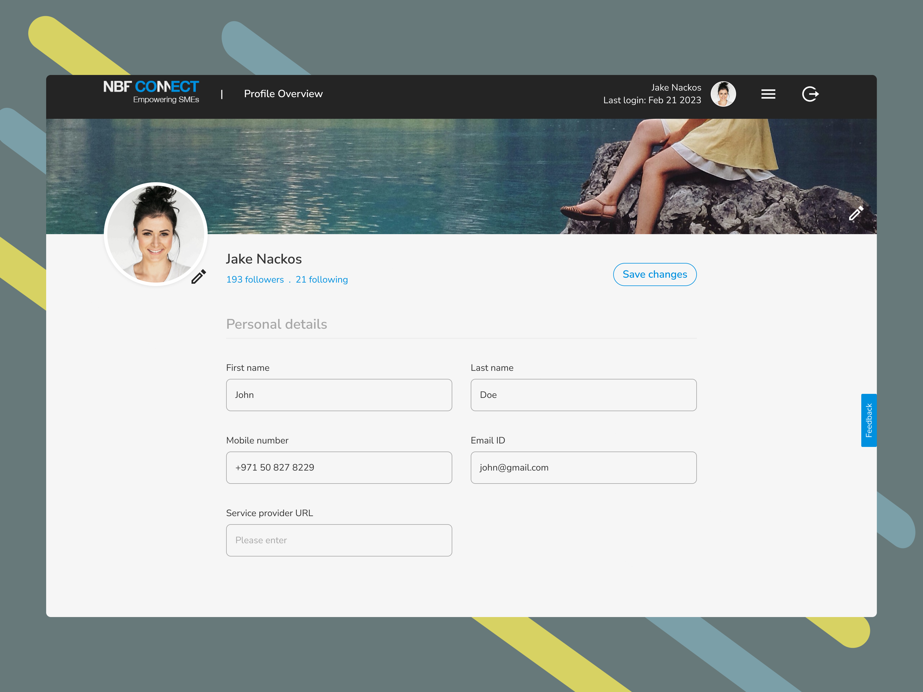 Edit Profile Website Design by Zeerak Haroon on Dribbble