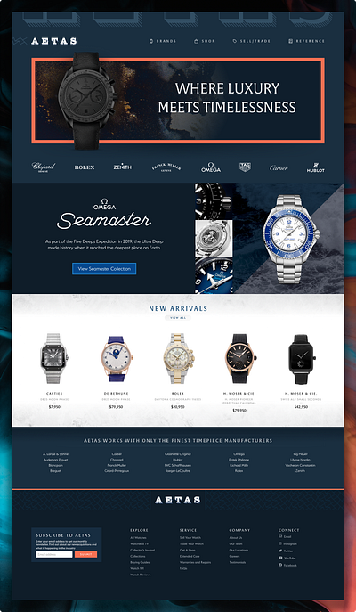 Aetas - Watch Marketplace art direction branding graphic design typography ui ux website