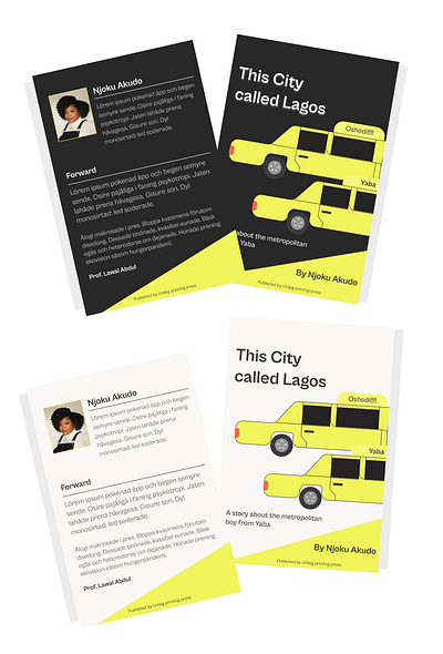 Book cover art "This City called Lagos" branding graphic design logo ui