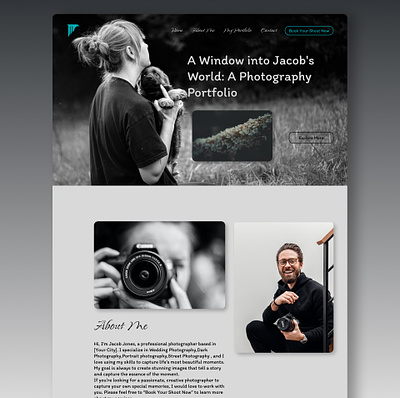 Photography Portfolio Website branding design figma landingpage landingpagedesign photography portfolio ui webdesign websitedesign