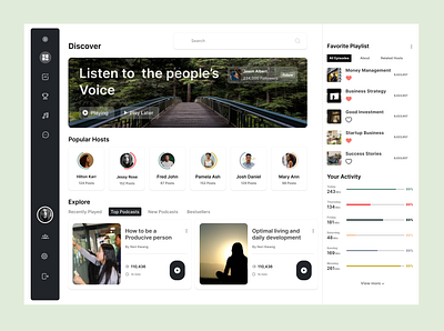 PODVERSE ae aesthetic dashboard landing page product design ui uiux ux