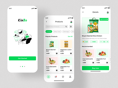 Grocery Mobile App Design app design landing page mobile app design shafayed rana ui ui designer uiux designer ux ux designer website website design