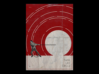 Think like circle design graphic design illustration poster