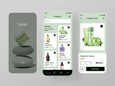 Beauty Product Mobile App landing page mobile app shafayed rana ui ui designer uiux designer ux ux designer website website designer
